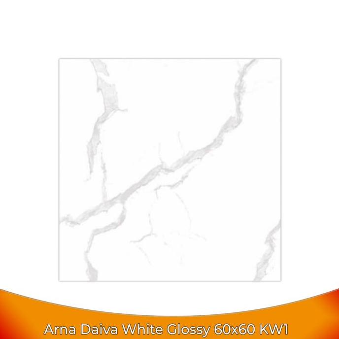 GRANIT Arna Daiva White Glossy 60X60 KW 1 - Granit Lantai