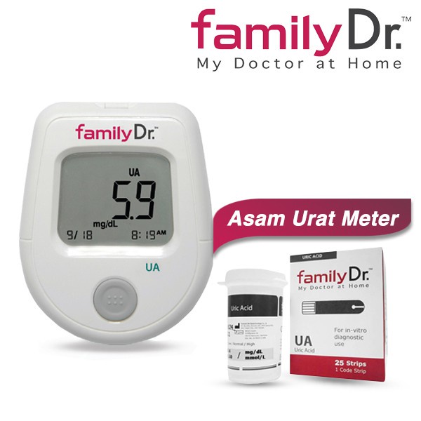 FAMILY DR STRIP ISI ULANG TEST URIC ACID STIK ASAM URAT