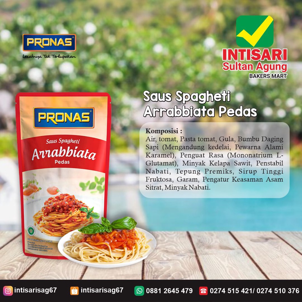 

PRONAS SAUS SPAGETHI ARRABBIATA 315 GR