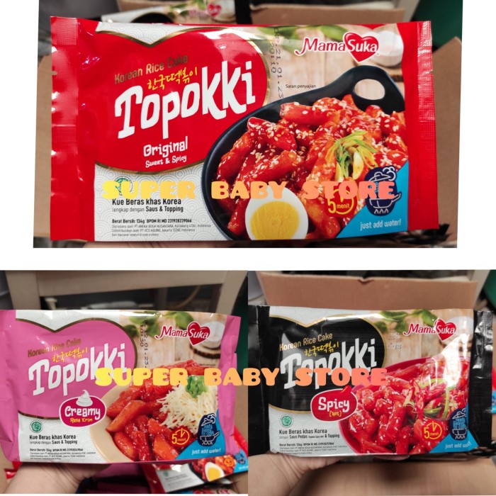 

Mamasuka Topokki Spicy 134gr / Tteokbokki Instan / Tokpoki / Topoki