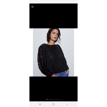 ZARA Atasan Wanita Brukat Blouse Branded ori sisa export