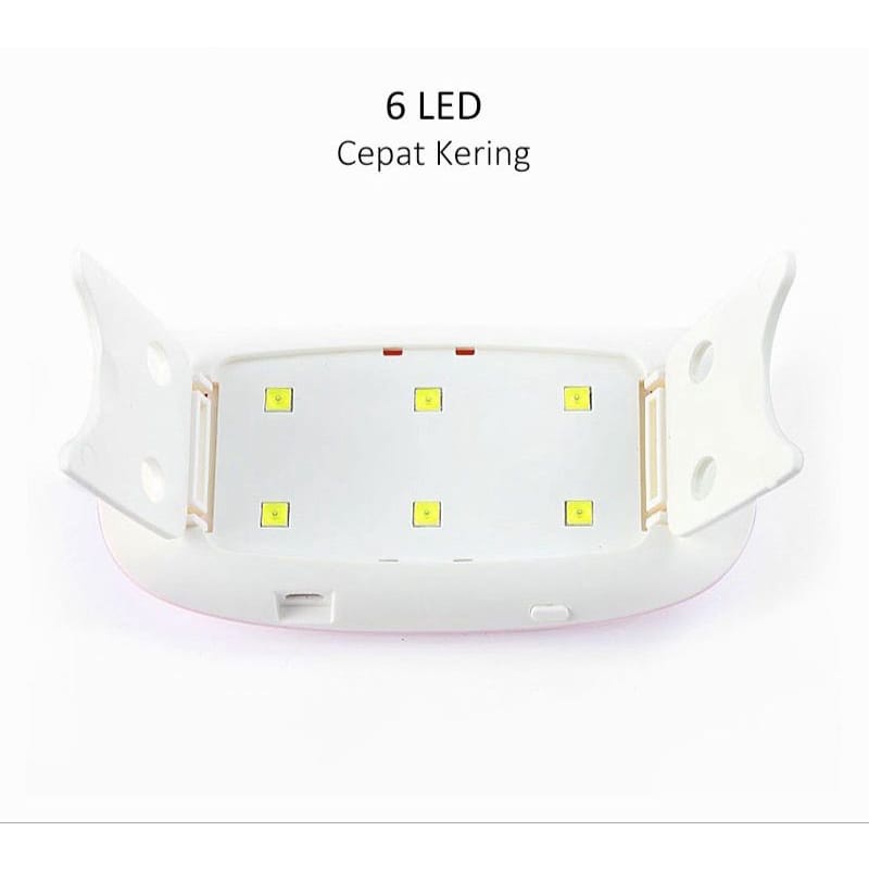 Lampu LED UV Mini 6W Portabel Nail Dryer Untuk Pengering Kutek Gel