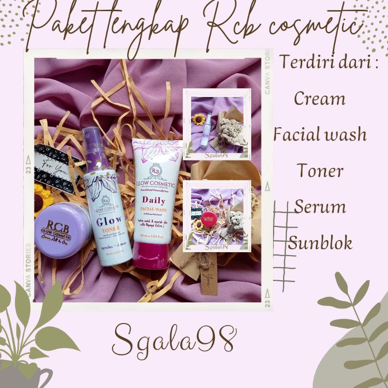 Paket perawatan lengkap Rcb Glow Cosmetic BPOM
