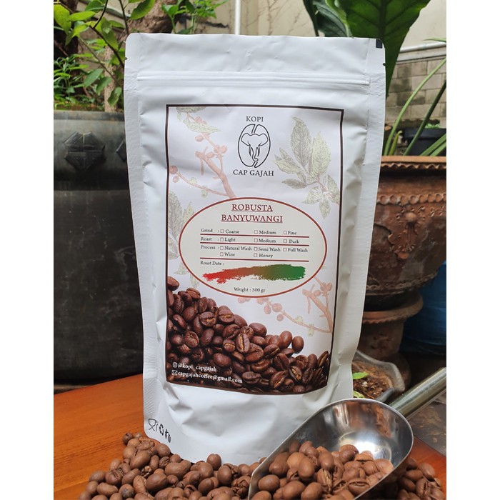 

Biji Bubuk Kopi Robusta Banyuwangi 500 gr Robusta Coffee