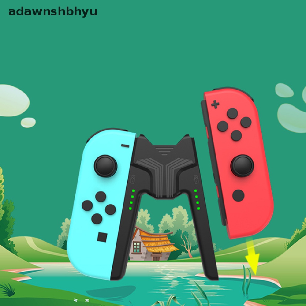 [adawnshbhyu] Charging Station Gaming Grip Handle Controller Untuk Nintend Switch Joy-Con Holder