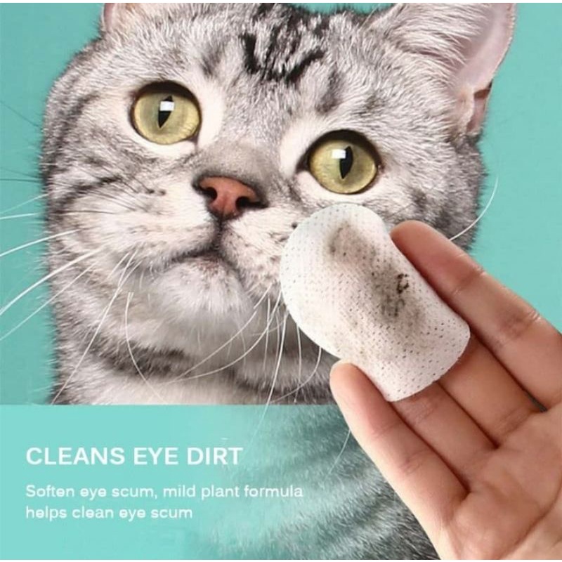 Tissu Tisu Basah kucing Dan anjing Pembersih noda Eye Tear stain Remover