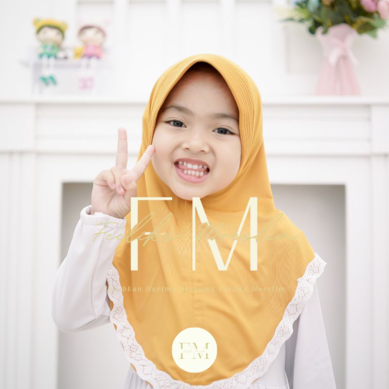 Hijab Anak Alisa pet / Hijab nyaman lucu murah kualitas PREMIUM