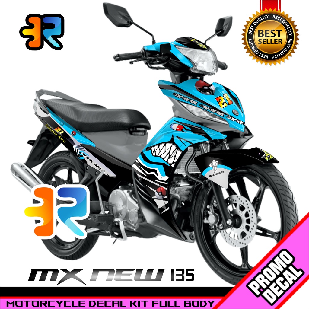 Decal Jupiter Mx 135 New Full Body Variasi Desain Shark