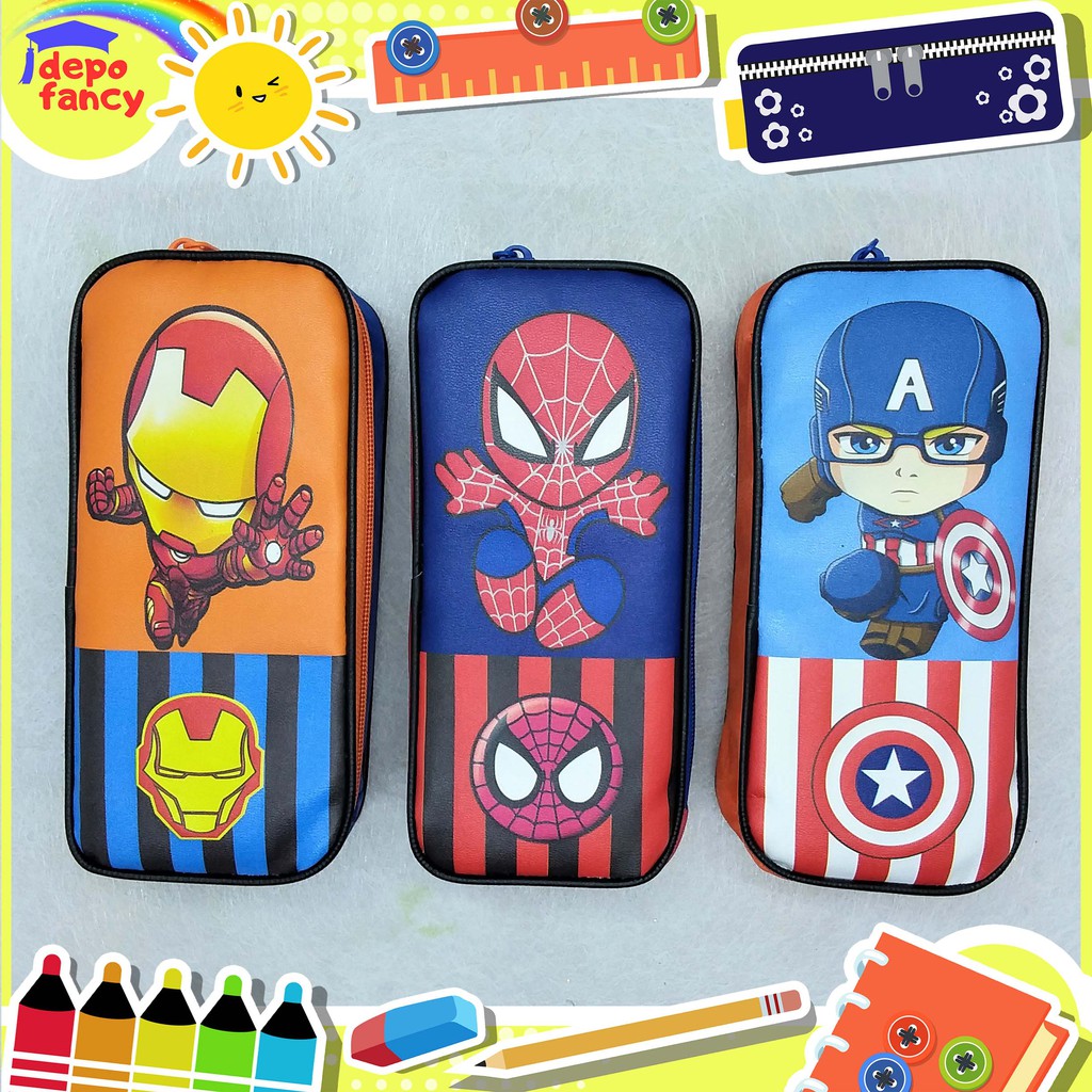 

Kotak Pensil Kain 1 Resleting Heroes H733 / Tempat Pensil / Tepak Pensil / Boks Pensil / Box Pen / Pencil Case