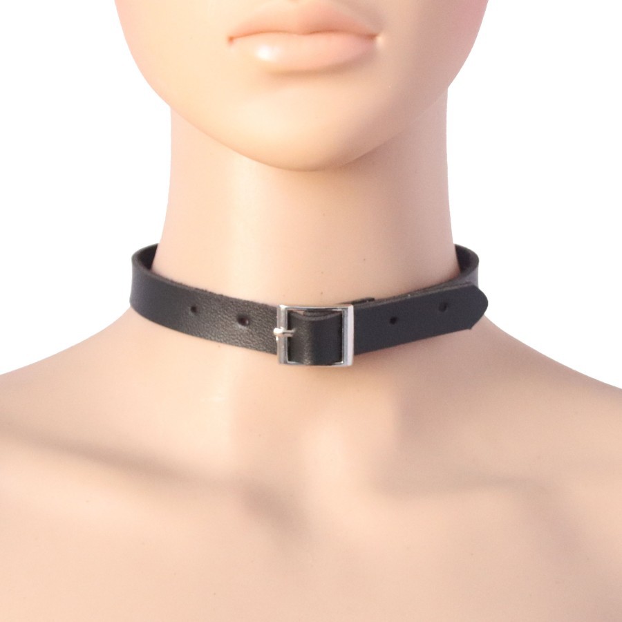 CH-01 kalung choker kulit belt gesper pu leather chocker jepang korea