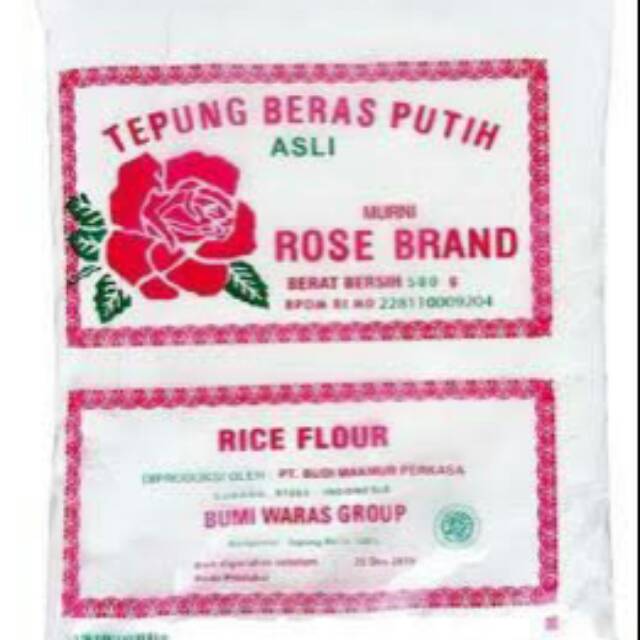 

Tepung Beras Putih Asli Rose Brand 500 gr