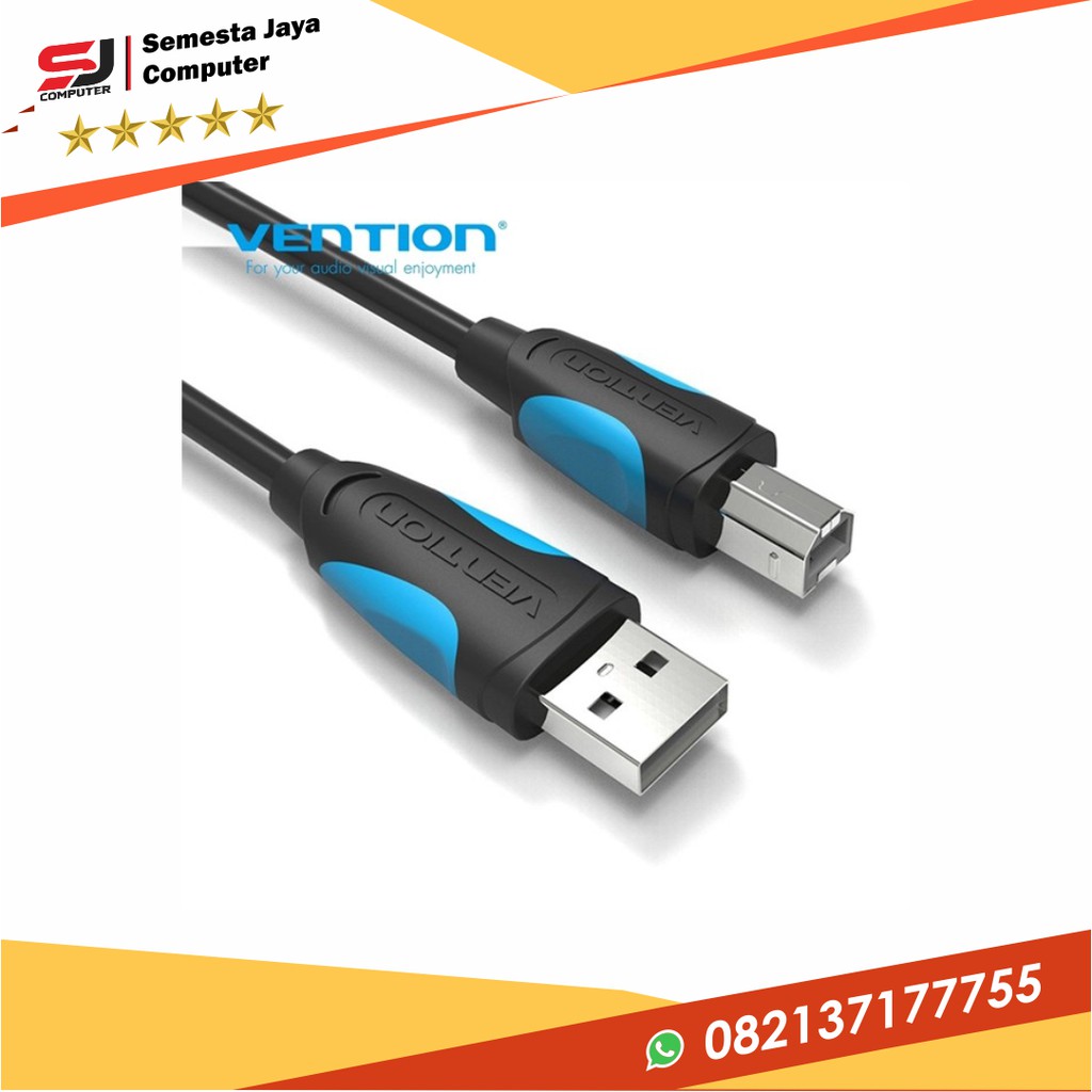 Vention A59 - B100 1M Kabel USB 2.0 Type A Male to B Male printer Black