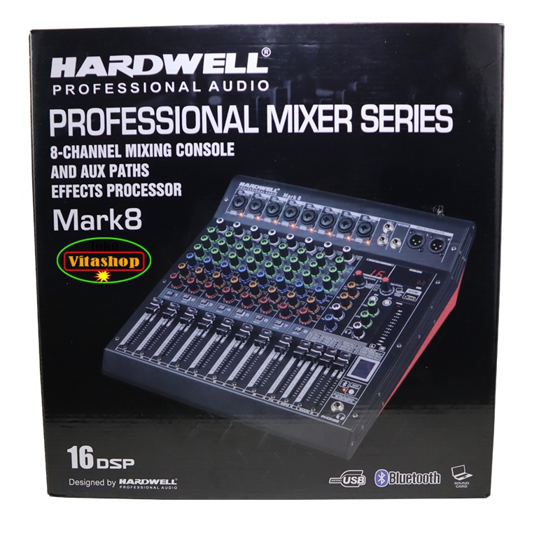 MIXER HARDWELL MARK 8 MIKSER AUDIO ORIGINAL 8 CHANEL WITH USB SOUNDCARD