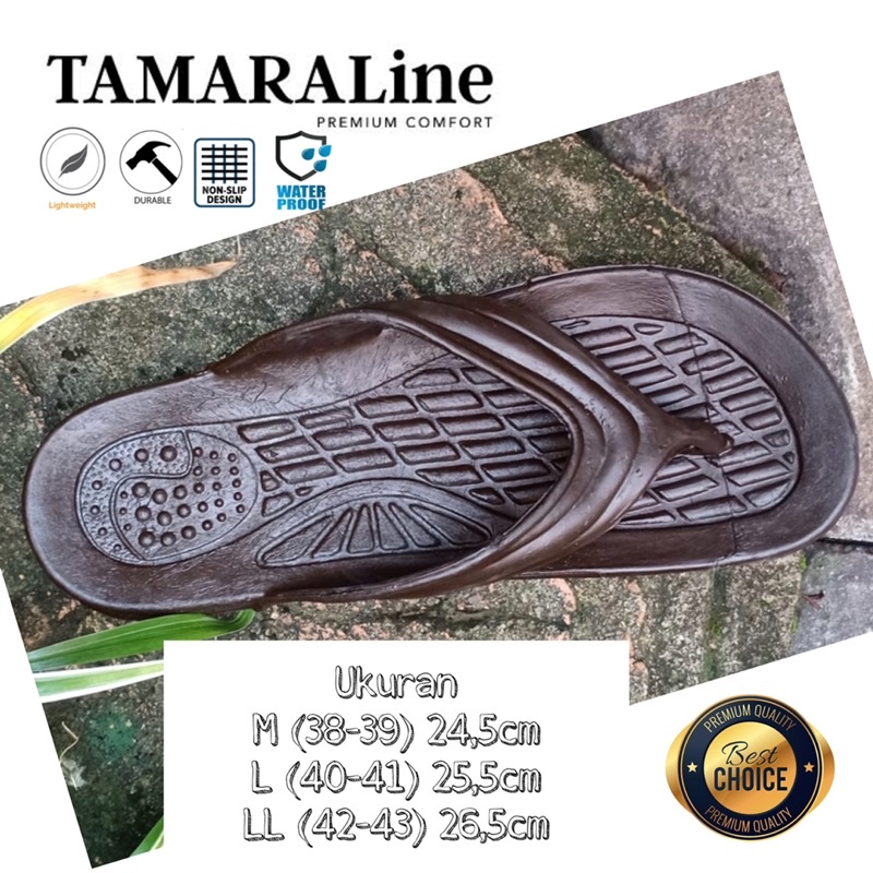 Sandal Jepit Karet Pria Wanita Unisex Dewasa / Remaja - TAMARALINE 56 / Bahan Premium Lentur Empuk Ringan Kuat Anti Slip Anti Air / Model Sandal Casual Santai Rumah Hotel Outdoor Kamar Mandi Murah Original