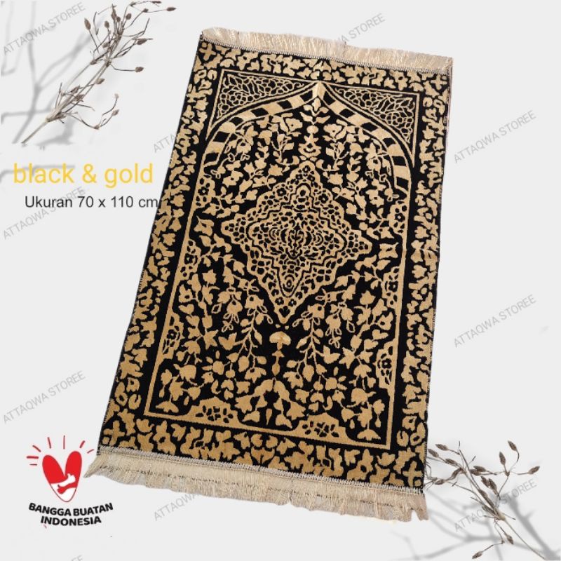 Sajadah Turki Original Super Ultra premium/ Motif Kiswah / Ukuran 70 cm x 110 cm, Tebal Halus Perlengkapan Shalat Pakaian Muslim / Sejadah / Sajadah Turki Impor / Sajadah Empuk / Sajadah Busa / Sajadah Solat Dewasa,motif flowers