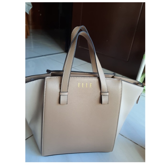 PRELOVED ORIGINAL COUNTER TAS ELLE IN CREAM