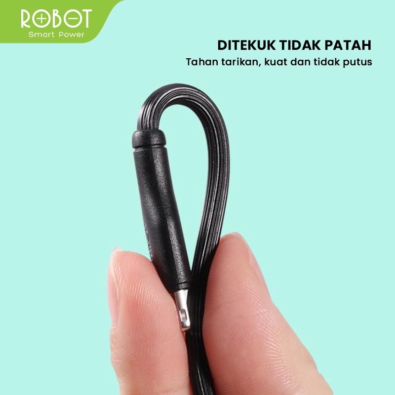 ROBOT Kabel Data RT-TL100 Type-C &amp; iPhone 1M Data Cable Original - Garansi Resmi 1 Tahun