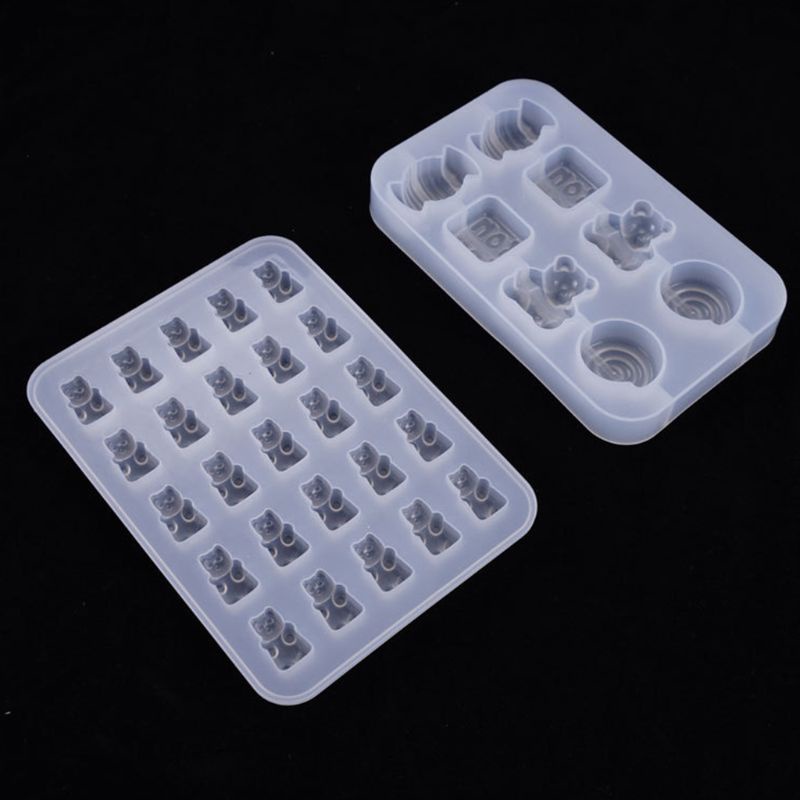 SIY  Crystal Epoxy Resin Mold Bear Candy Pendant Casting Silicone Mould DIY Crafts Jewelry Making Tool