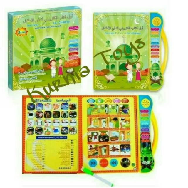 Mainan Anak Edukasi Playpad E book Buku Pintar 3 Bahasa / 4 Bahasa-1