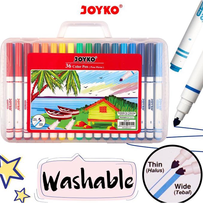 

Diskon Color Pen Pulpen Pena Warna Joyko CLP-17 36 Warna Colors Big Sale