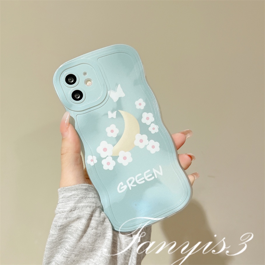 Redmi 12C A1 10C 10A 10 9 9A 9C 9T Note 11 Pro+ 11s 11 10s 10 9s 9 8 Pro Xiaomi Poco X4Pro X3 Pro X3NFC M4 F3 Mi 11 Lite 10TPro Moon Love Wavy Edge Phone Case TPU Soft Protective Cover