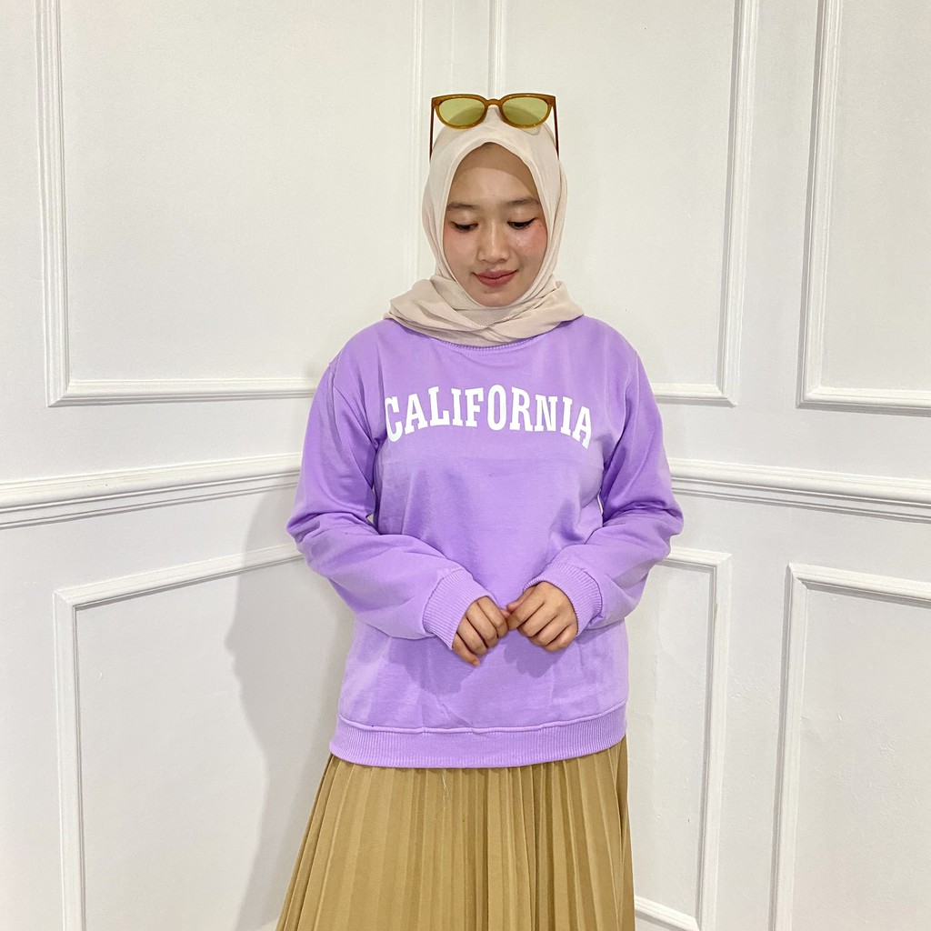 BASIC CALIFORNIA SWEATER  II SWEATER  CRAWNECK PRIA DAN WANITA II 11 WARNA