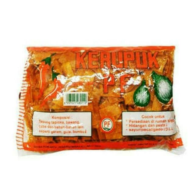 

Kerupuk PF Medan 500 gram Bawang Cabai