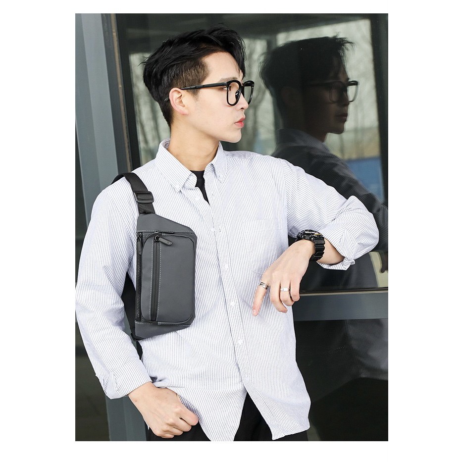 Tas Pinggang Pria ORIGINAL import Waterproof Premium Waistbag Sling Bag Tas Slempang Dada