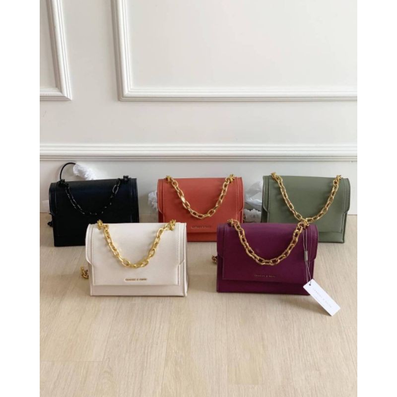 CK Chain Link Embossed Crossbody Bag