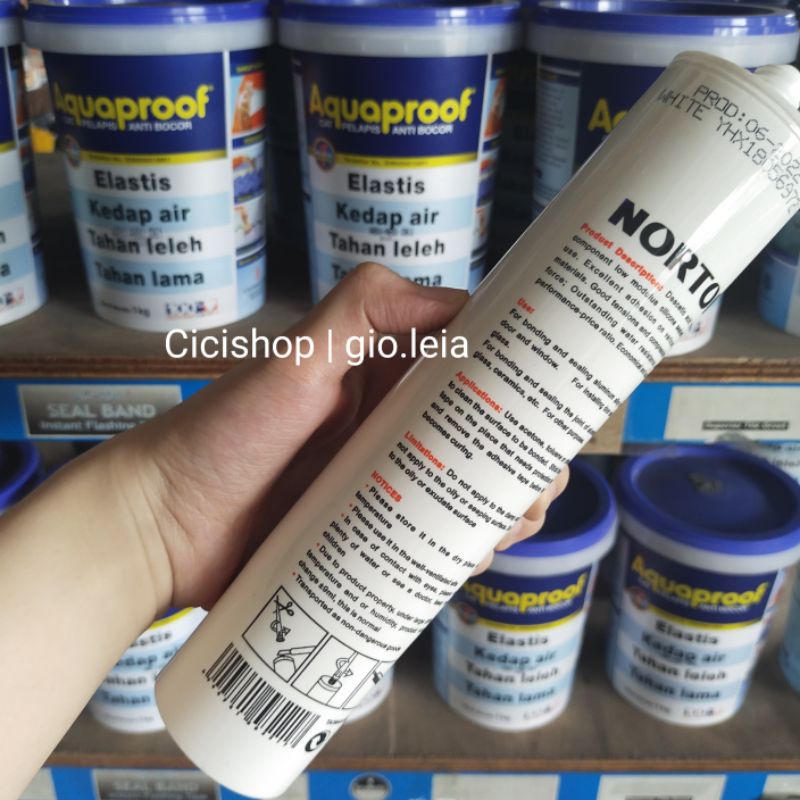 

Lem silikon putih | sealant putih | lem aquarium | lem aluminum| lem silikon