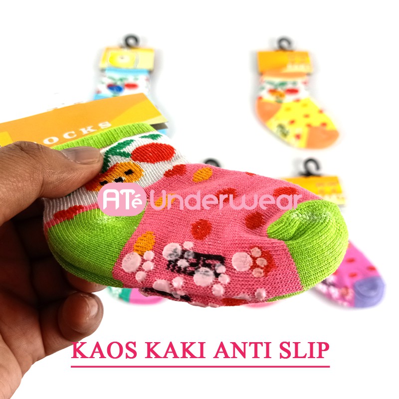 AT204-Kaos Kaki Bayi anti slip/kaos kaki anak/balita