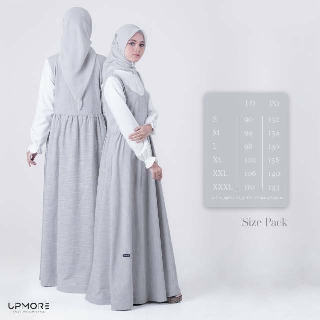 Gamis Tazkiya silver scone - white by UPMORE