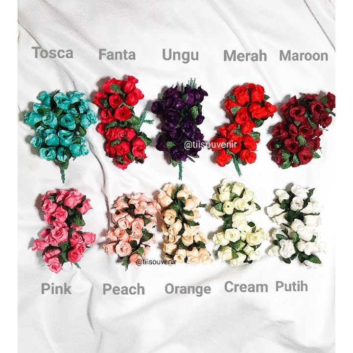 Bunga Kuncup Bahan Mahar Seserahan dan Craft 1 Lusin/12 pcs