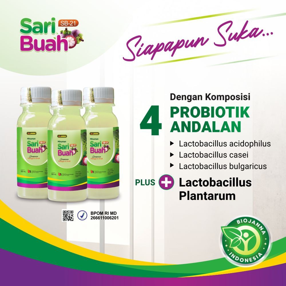 

Bio Janna Minuman Sari Buah Manggis Sirsak SB-21 (100 ml)