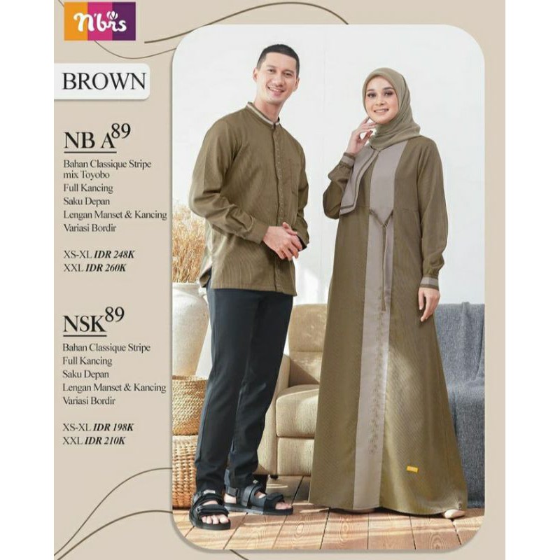Couple nibras | Gamis nibras NB A89 | Koko nibras NSK 89