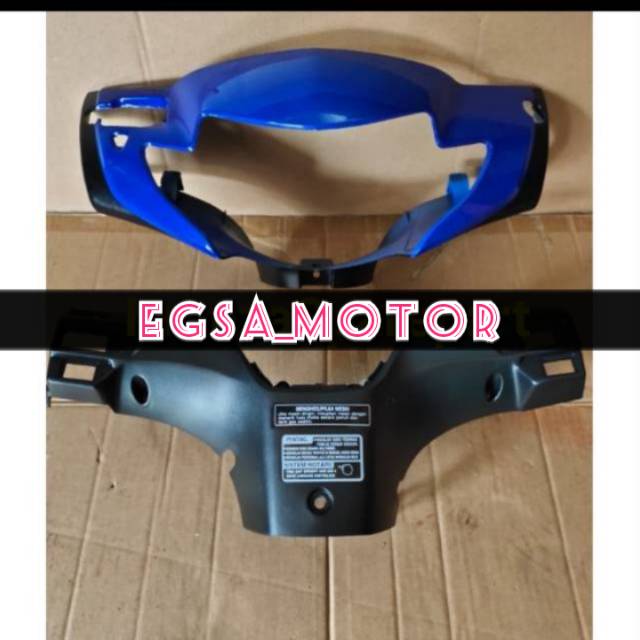 Cover batok kepala depan belakang honda supra X 125 lama/supra x OLD, BIRU non visor