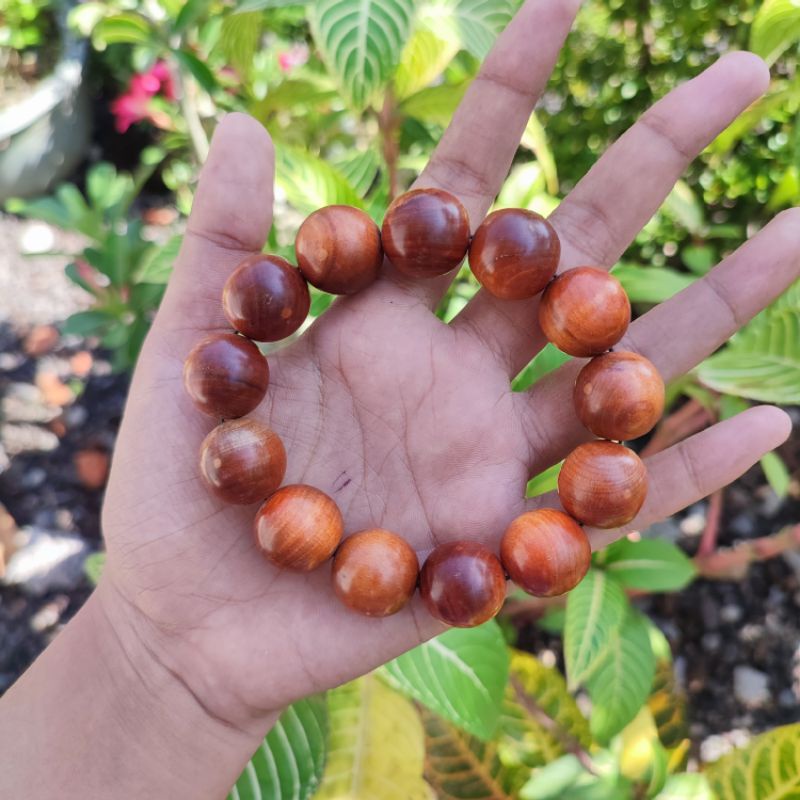 Gelang Kayu Agatis/Kayu Raja ORIGINAL Size 12,14,16,18mm