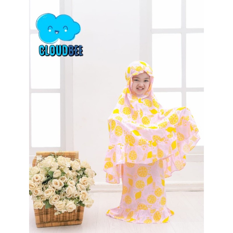 Mukena Anak Rayon Fullprint Cloudbee