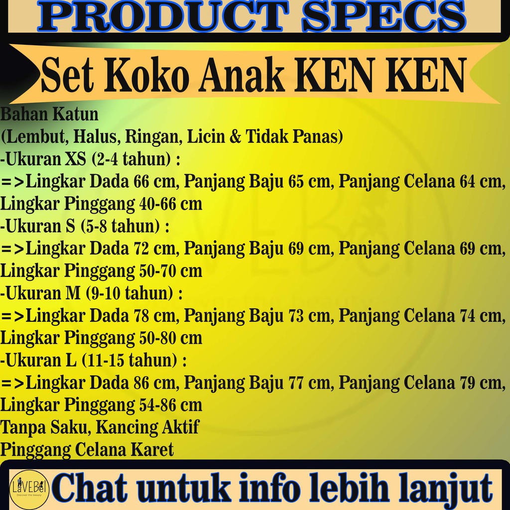 LVB Setelan Koko Anak KEN KEN/Baju Setelan Anak Murah/Baju Koko Anak Laki-laki/22341 243 22345 22347