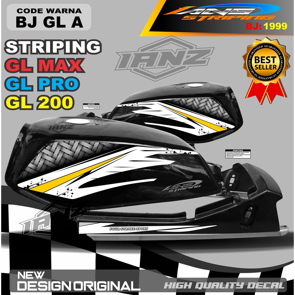 STRIPING CUSTOM LIST BODY GL MAX GL PRO TERMURAH / STRIPING GL MAX TERBARU / STIKER MOTOR