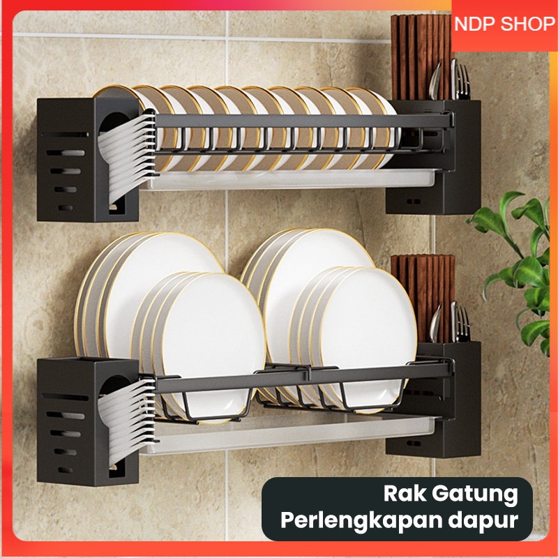 NDP SL Rak Piring Gantung Wastafel Rak Peniris Piring Mangkuk Dinding HRM121