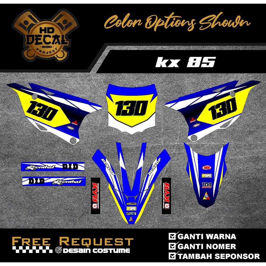 Jual Decal Striping Kx Bebek Standar Desain Costume Shopee Indonesia