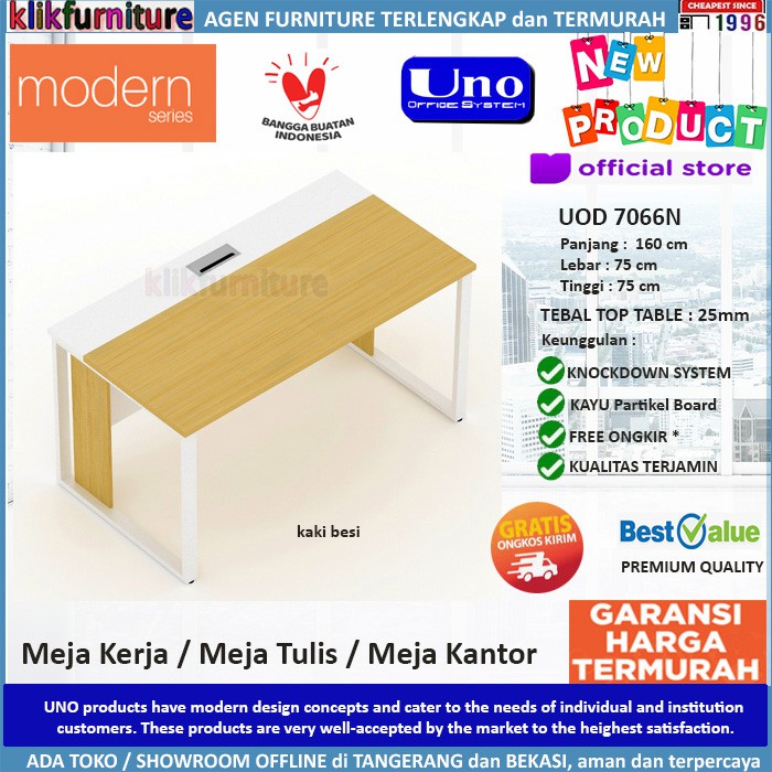 UOD 7066N UNO Meja Kerja Meja Kantor Meja Tulis Kaki Besi