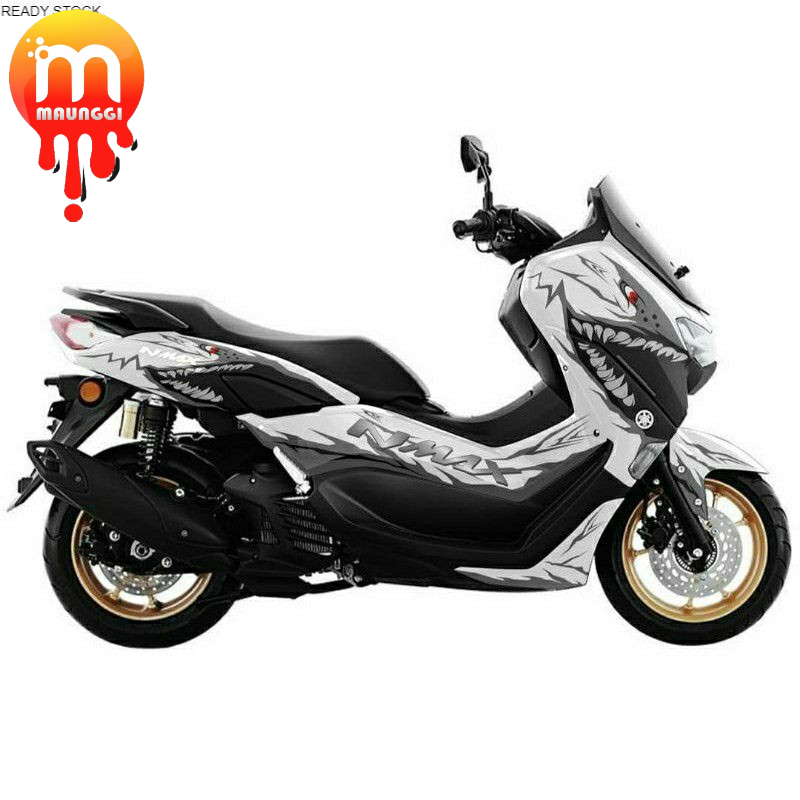 Decal new nmax 2021 full body Striping all new nmax 2021 2022 full body motif shark Sticker motor St