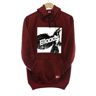 JAKET SWEATER HOODIE BLOODS UNISEX BAHAN FLEECE TEBAL