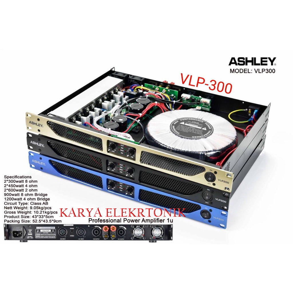 POWER AMPLI ASHLEY VLP300 ORIGINAL POWER ASHLEY VLP 300