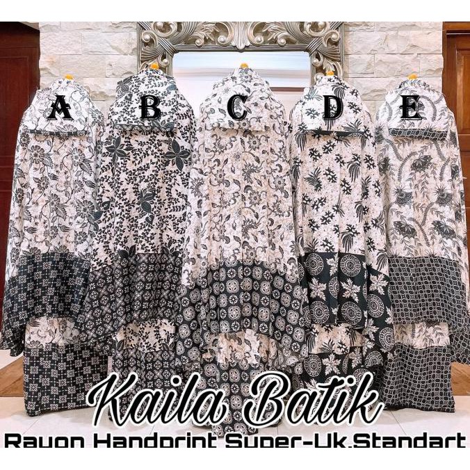 Ori&Terjamin Mukena Kain Katun Bahan Rayon Bali Jumbo Dewasa Motif
