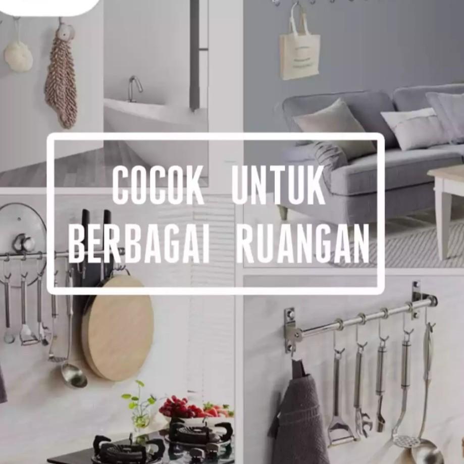 Tren Kekinian.. Rak Dapur / Rak Dinding Gantung Alumunium Stainles/ gantungan peralatan dapur/rak ga