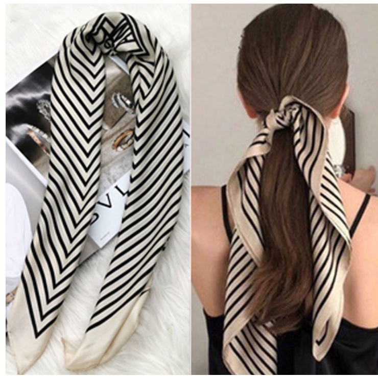 Mini Syal Korean Fashionable Wanita sutra syal leher syal tas syal 70x70cm wanita scarf satin