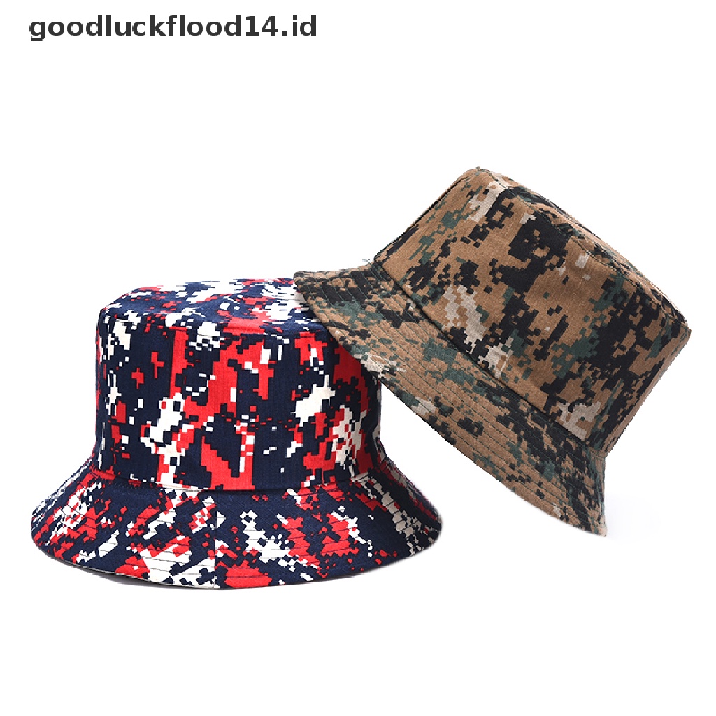 Topi Bucket Pria Dan Wanita Motif Camouflage Untuk Musim Panas